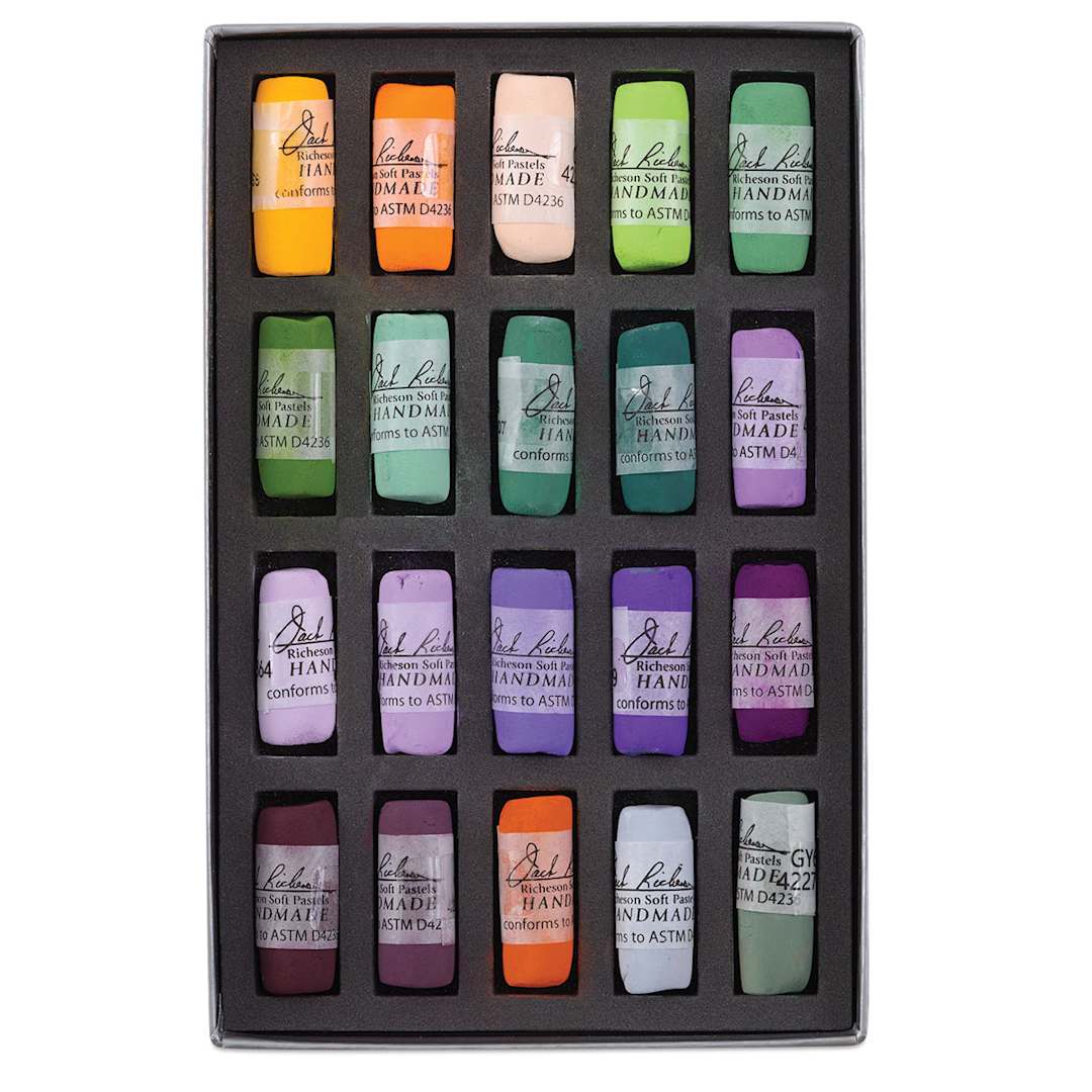 Open in modal - Richeson Soft Handrolled Pastels - Color Wheel, Secondary, Set of 20