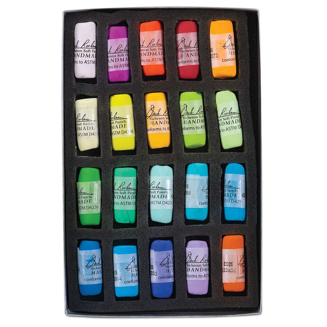 Open in modal - Richeson Soft Handrolled Pastels - Color Wheel, Vibrant, Set of 20