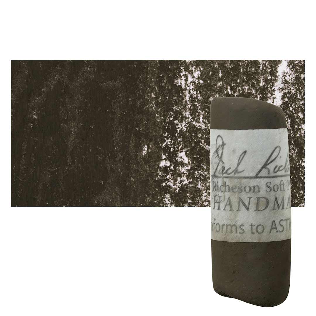 Open in modal - Richeson Soft Handrolled Pastel - Grey GY12, pastel and swatch