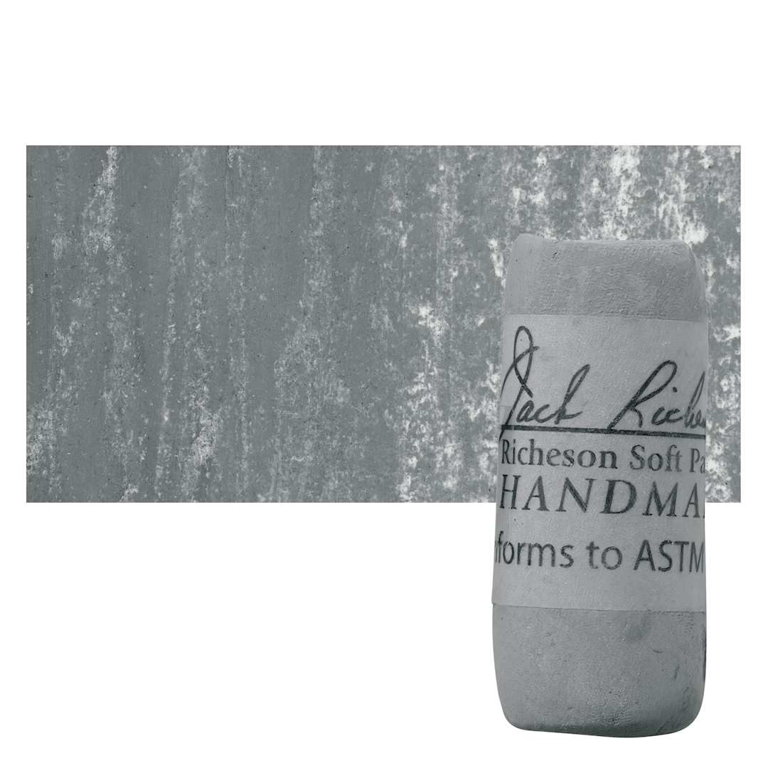 Open in modal - Richeson Soft Handrolled Pastel - Grey GY38, pastel and swatch