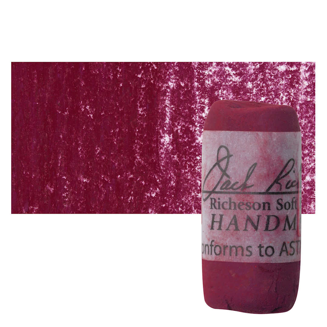 Open in modal - Richeson Soft Handrolled Pastel - Red R25, pastel and swatch