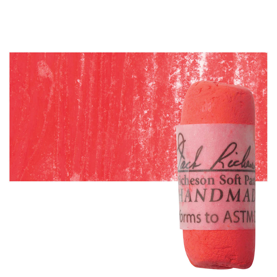 Open in modal - Richeson Soft Handrolled Pastel - Red R34, pastel and swatch
