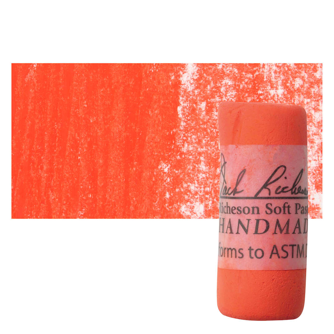 Open in modal - Richeson Soft Handrolled Pastel - Red R36, pastel and swatch