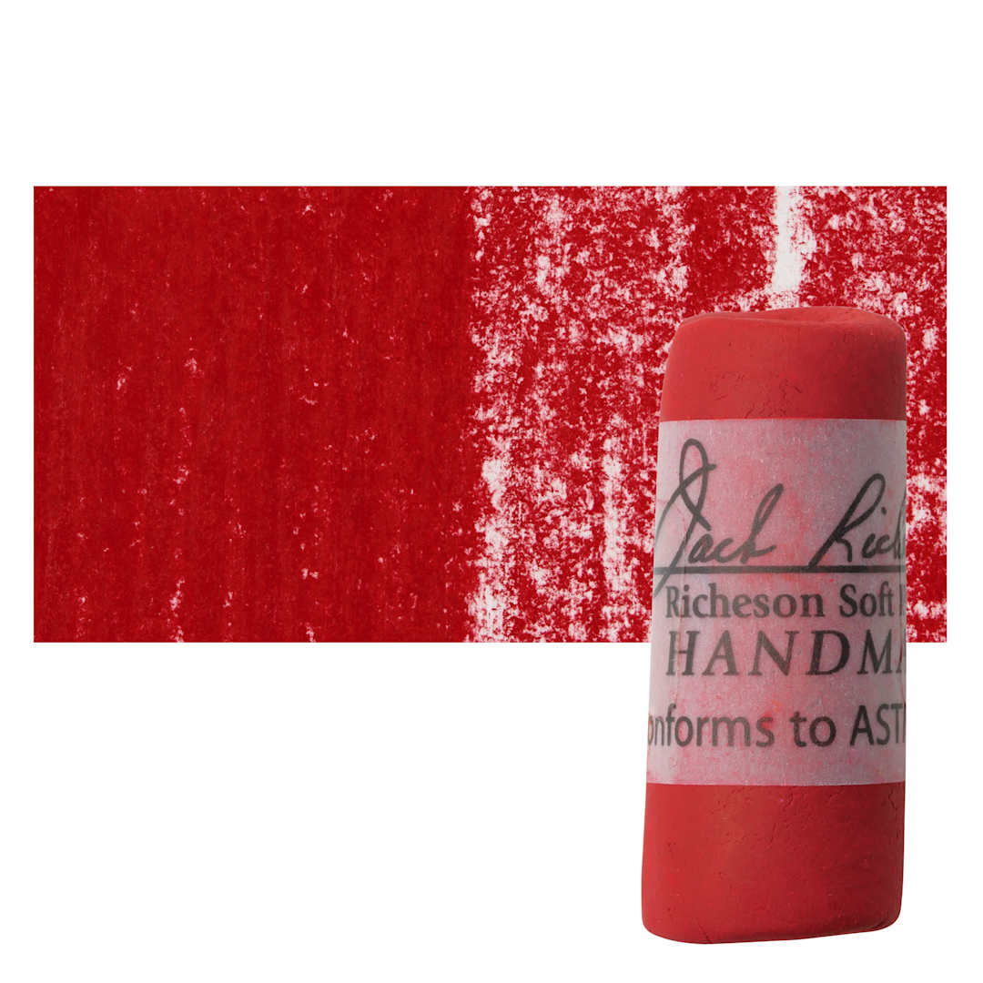 Open in modal - Richeson Soft Handrolled Pastel - Red R45, pastel and swatch