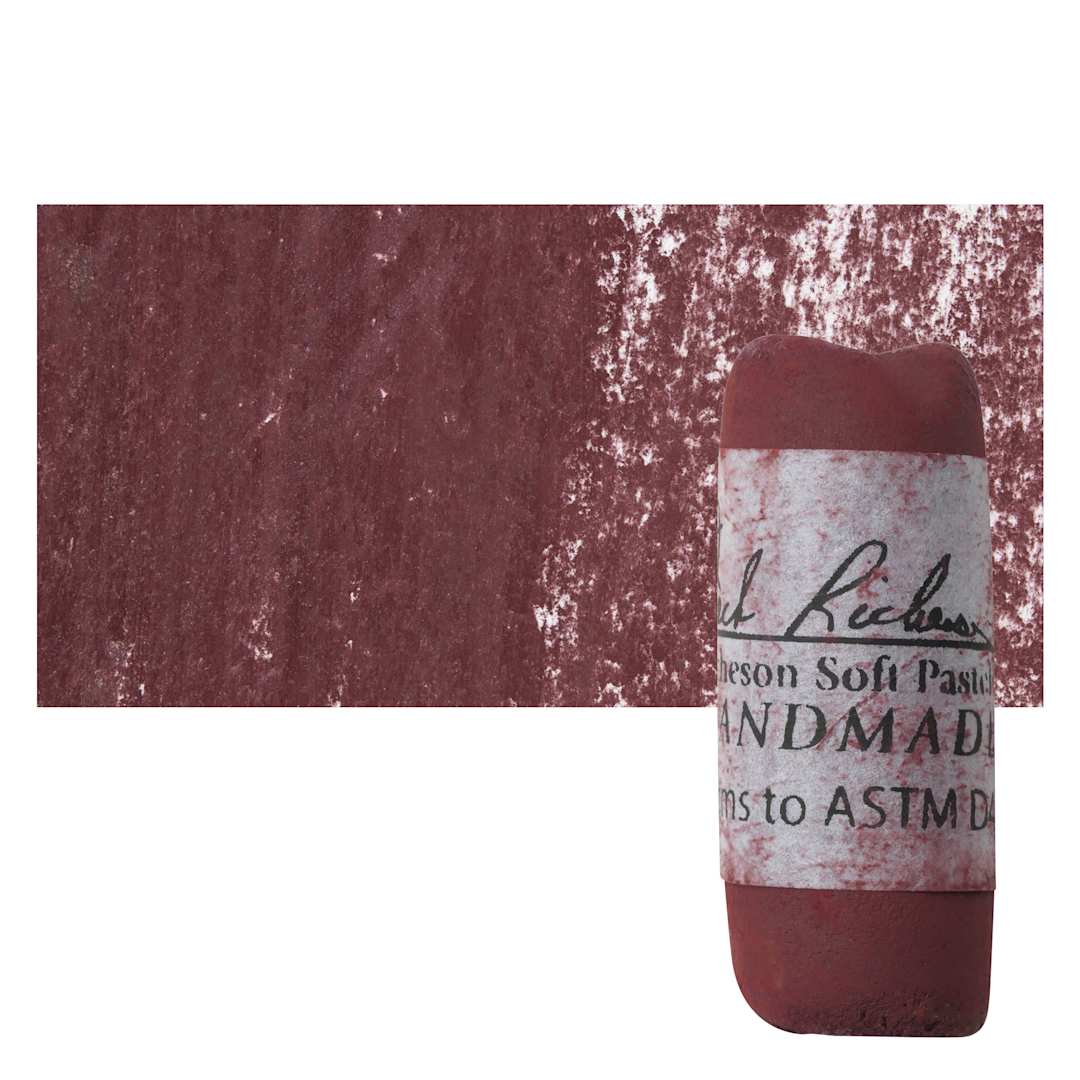 Open in modal - Richeson Soft Handrolled Pastel - Earth Red ER4, pastel and swatch