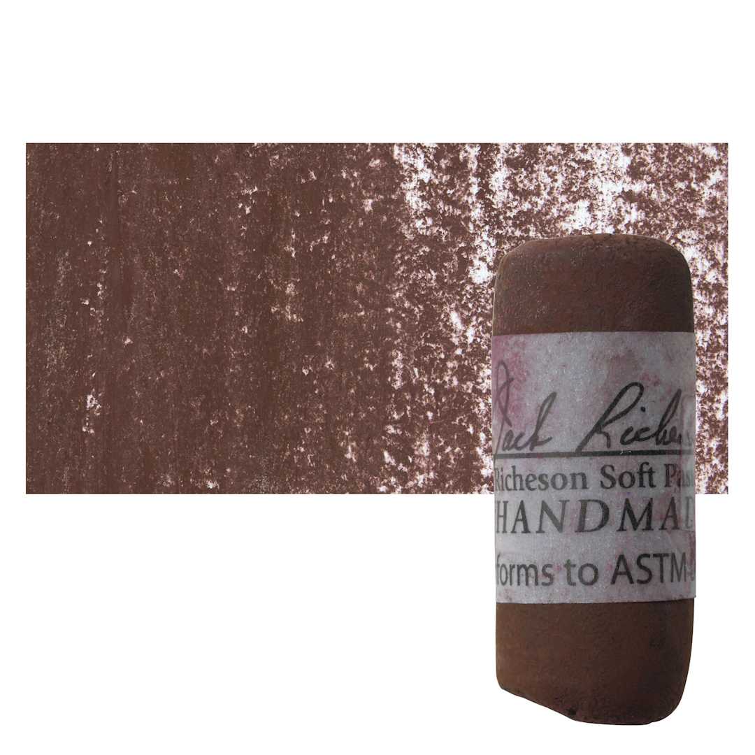 Open in modal - Richeson Soft Handrolled Pastel - Earth Red ER6, pastel and swatch