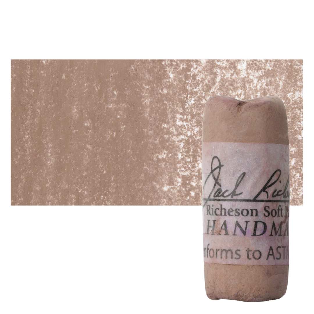 Open in modal - Richeson Soft Handrolled Pastel - Earth Red ER7, pastel and swatch