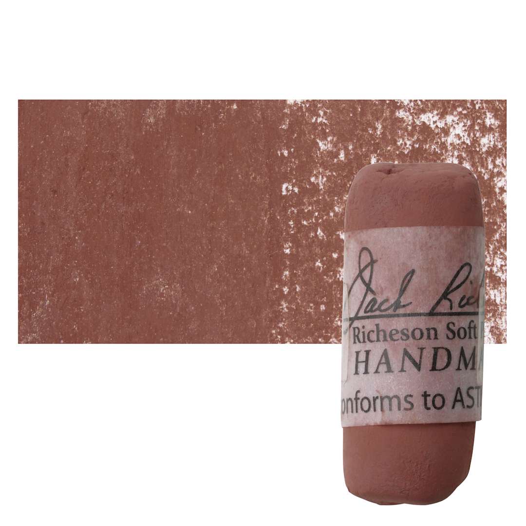 Open in modal - Richeson Soft Handrolled Pastel - Earth Red ER23, pastel and swatch