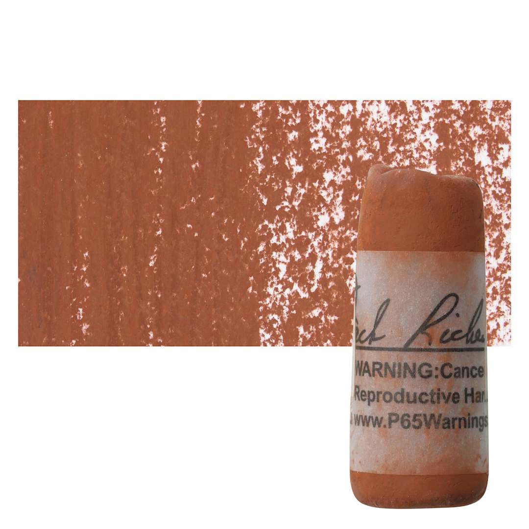 Open in modal - Richeson Soft Handrolled Pastel - Earth Red ER33, pastel and swatch