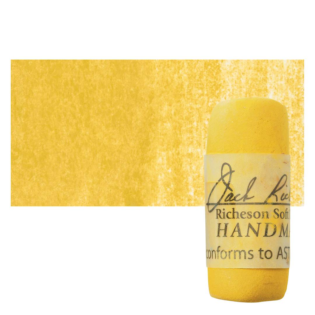 Open in modal - Richeson Soft Handrolled Pastel - Earth Yellow EY10, pastel and swatch