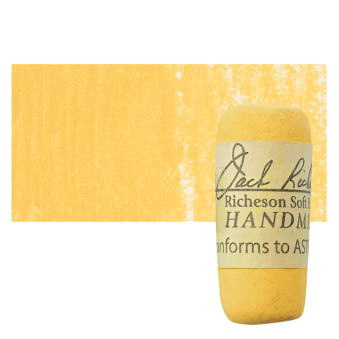 Open in modal - Richeson Soft Handrolled Pastel - Earth Yellow EY18, pastel and swatch
