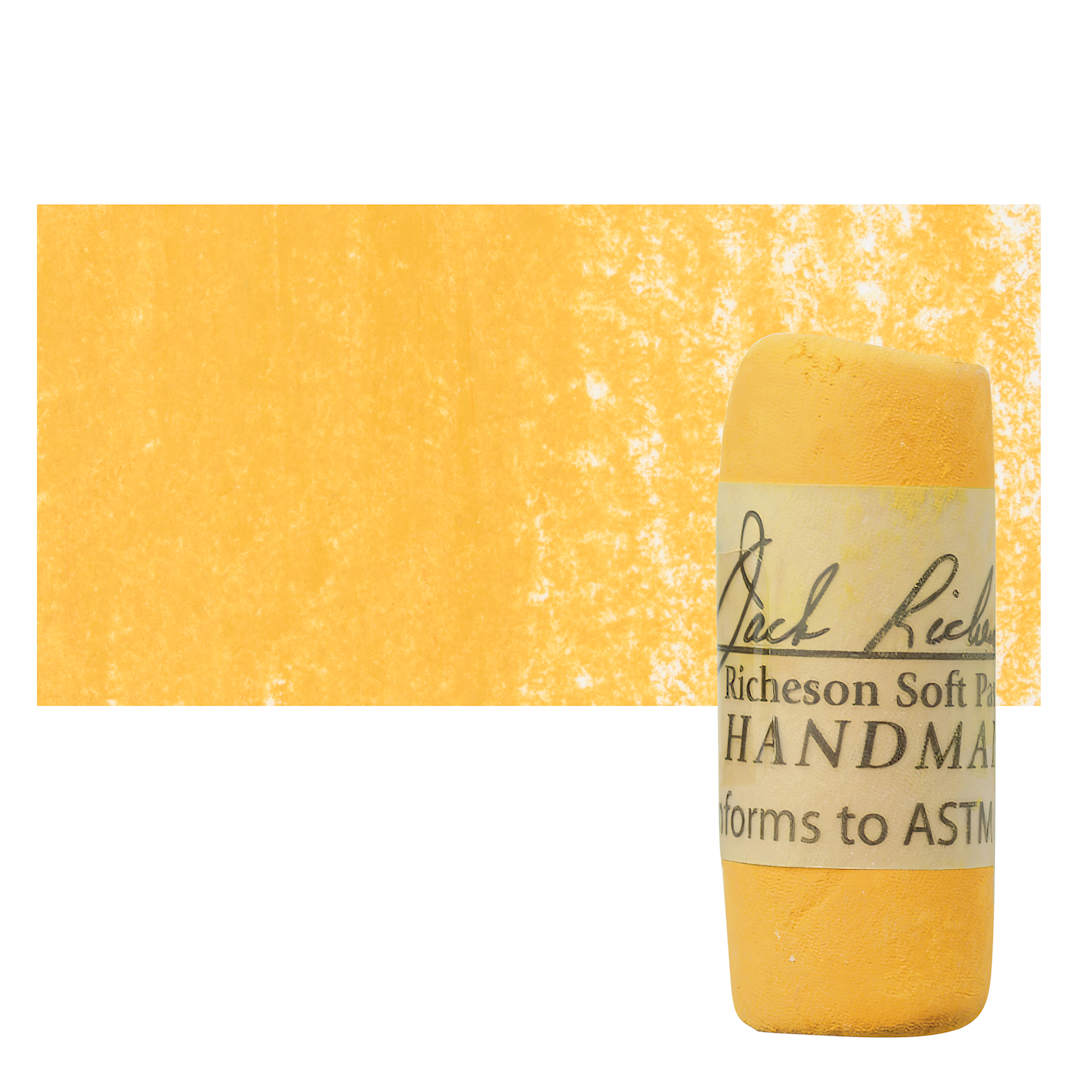 Open in modal - Richeson Soft Handrolled Pastel - Earth Yellow EY20, pastel and swatch