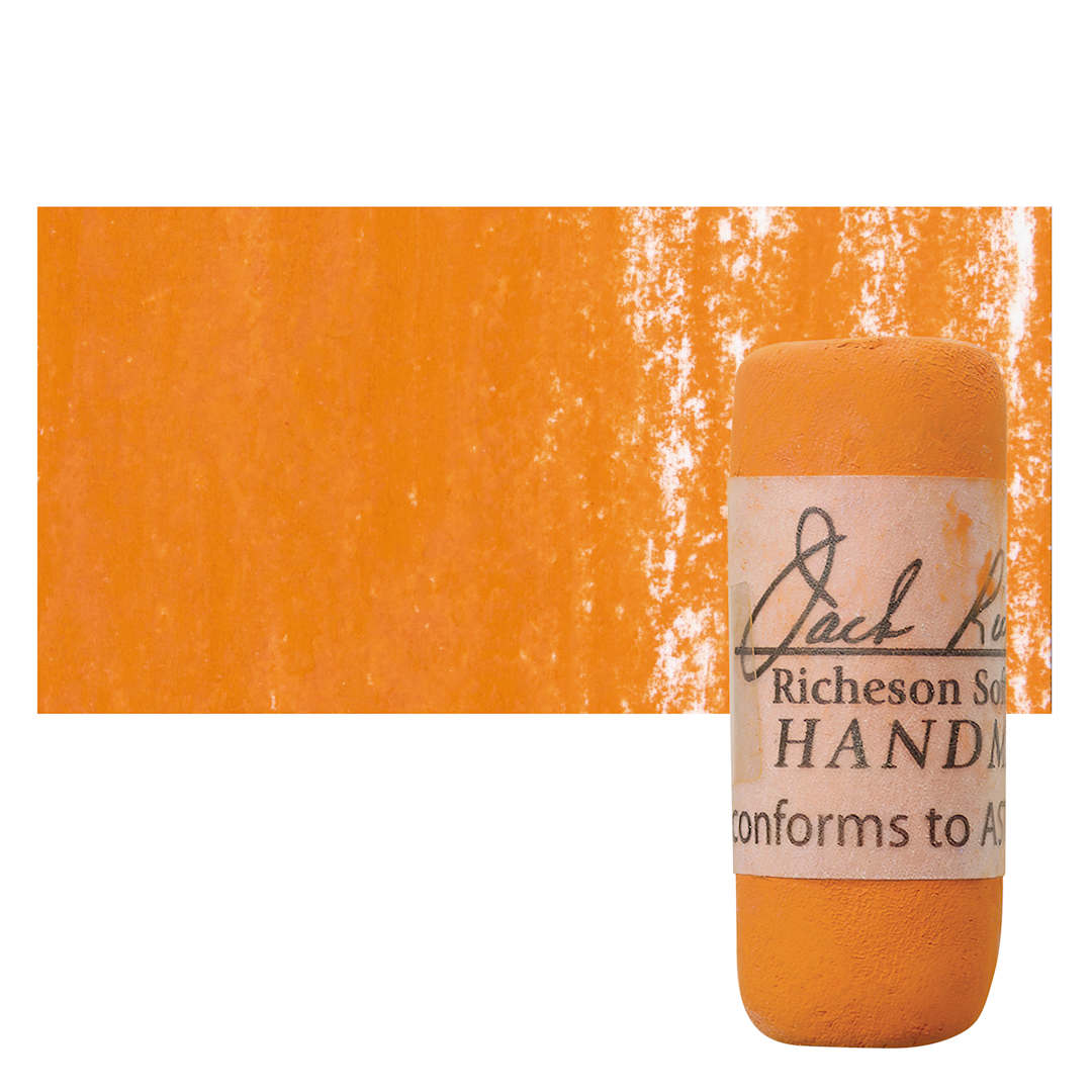 Open in modal - Richeson Soft Handrolled Pastel - Earth Orange EO24, pastel and swatch