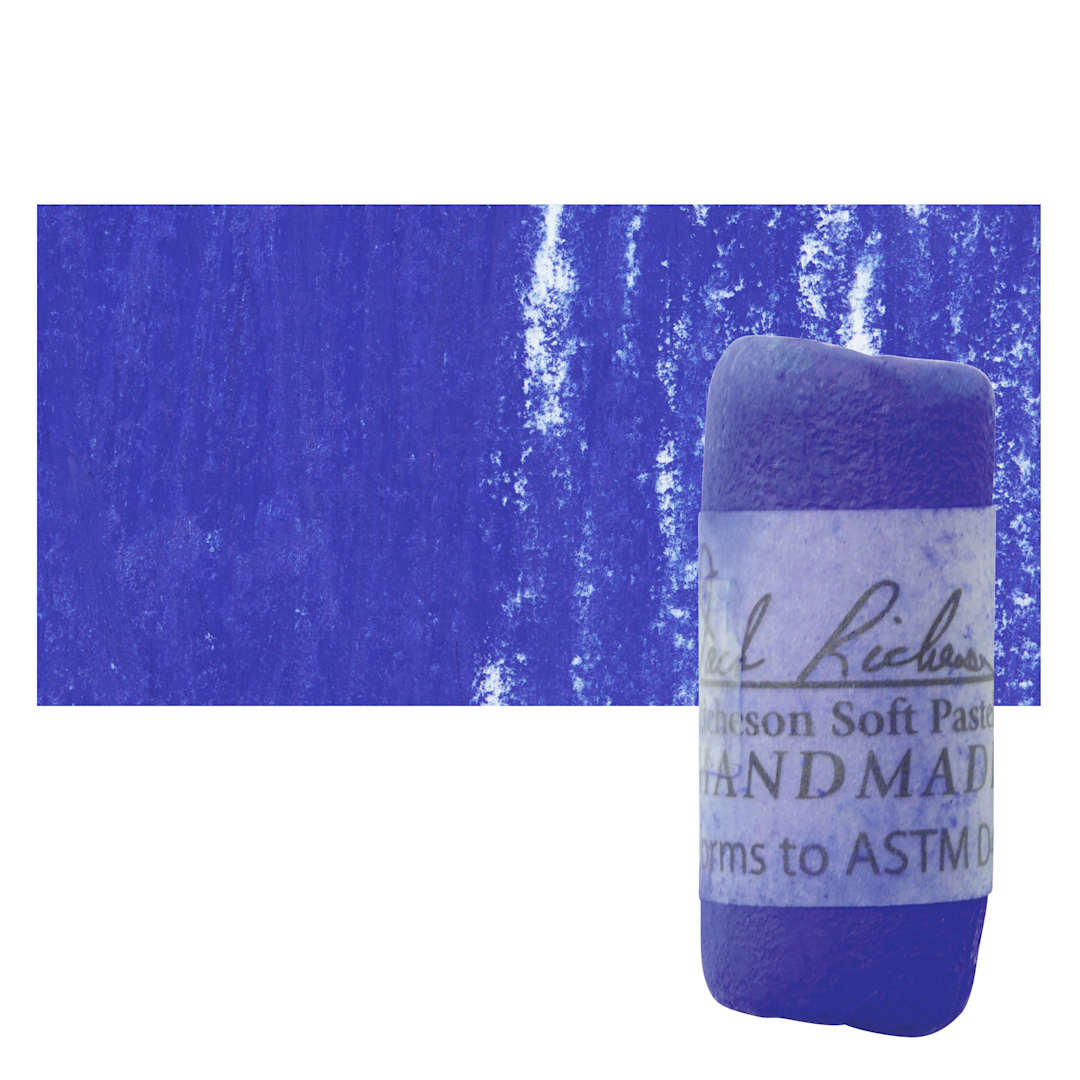 Open in modal - Richeson Soft Handrolled Pastel - Blue B35, pastel and swatch