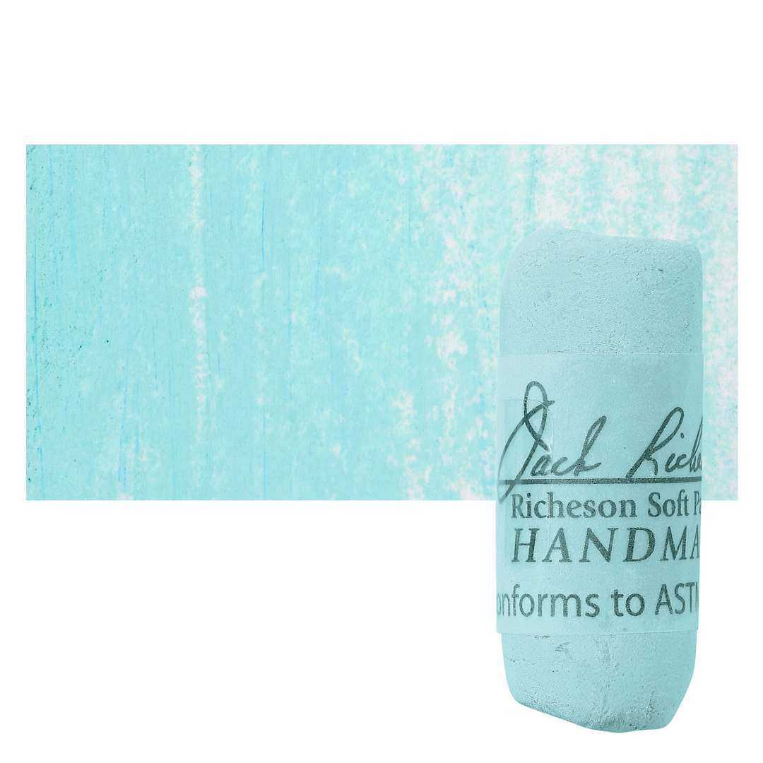 Open in modal - Richeson Soft Handrolled Pastel - Turquoise Blue TB1, pastel and swatch
