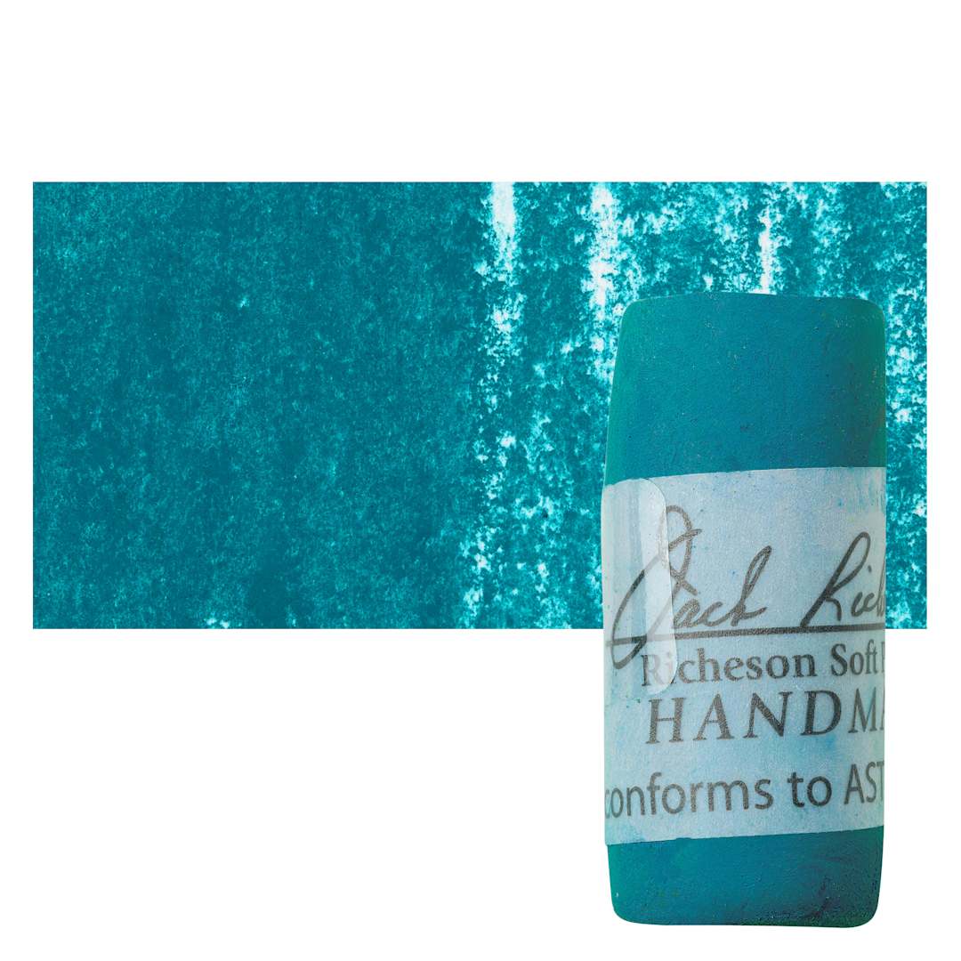 Open in modal - Richeson Soft Handrolled Pastel - Turquoise Blue TB4, pastel and swatch
