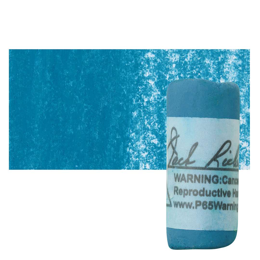 Open in modal - Richeson Soft Handrolled Pastel - Turquoise Blue TB8, pastel and swatch