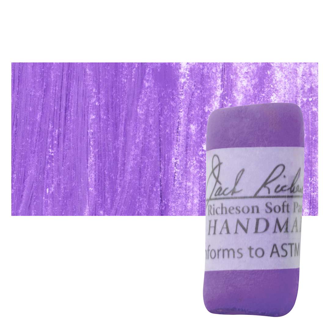 Open in modal - Richeson Soft Handrolled Pastel - Violet V12, pastel and swatch