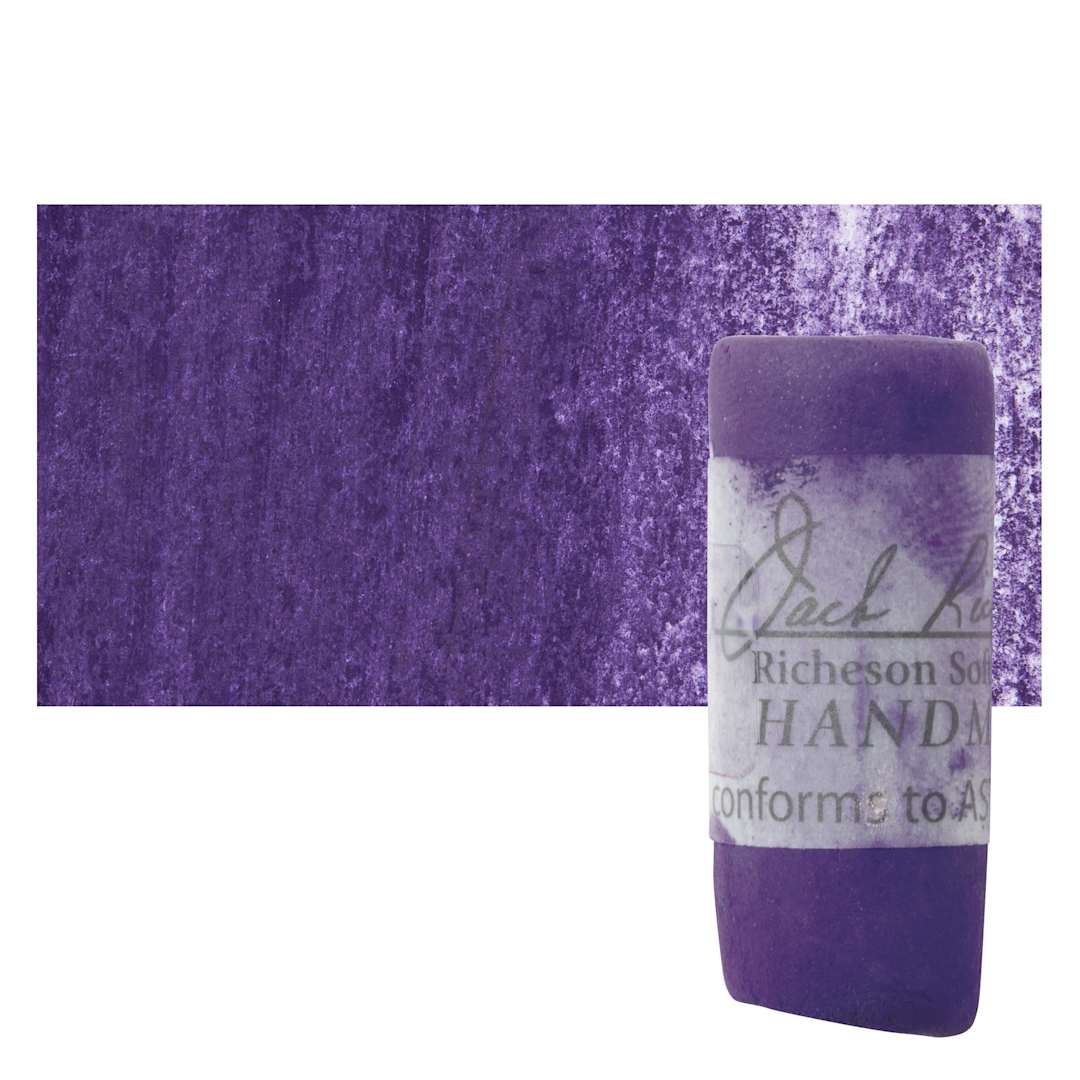 Open in modal - Richeson Soft Handrolled Pastel - Violet V18, pastel and swatch