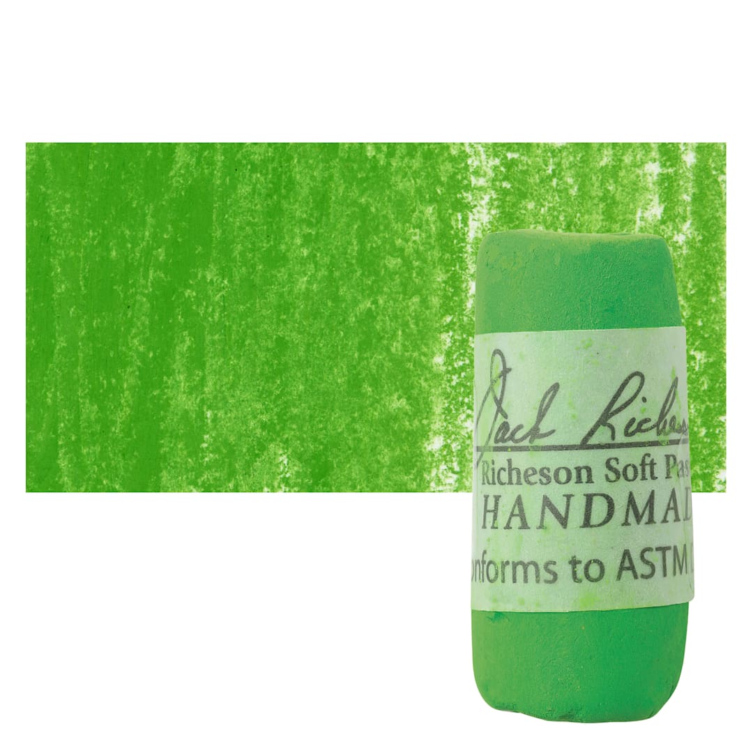 Open in modal - Richeson Soft Handrolled Pastel - Green G12, pastel and swatch