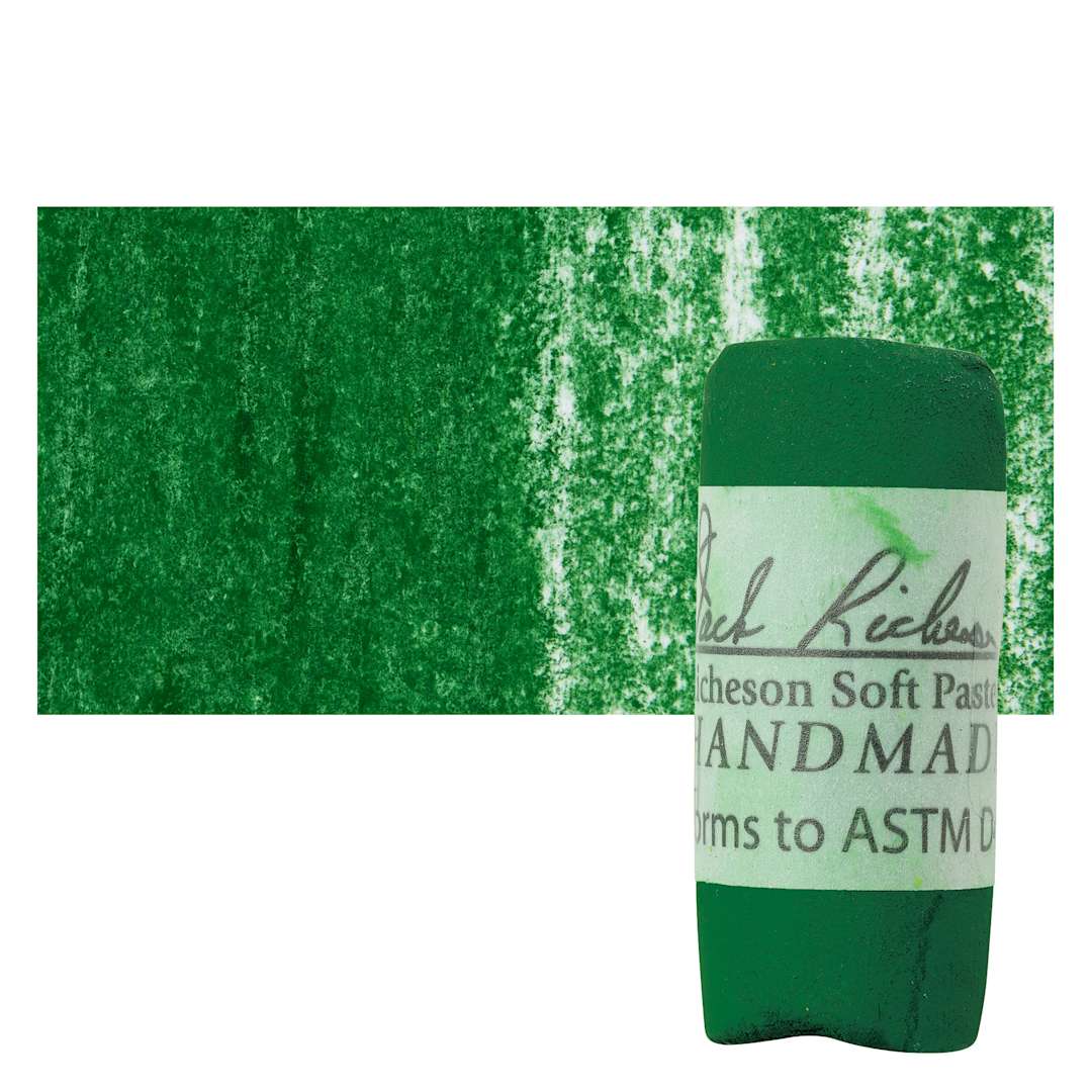 Open in modal - Richeson Soft Handrolled Pastel - Green G21, pastel and swatch