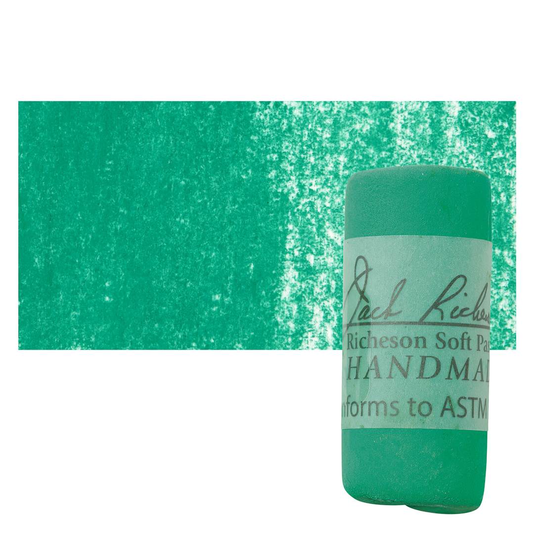 Open in modal - Richeson Soft Handrolled Pastel - Green G27, pastel and swatch