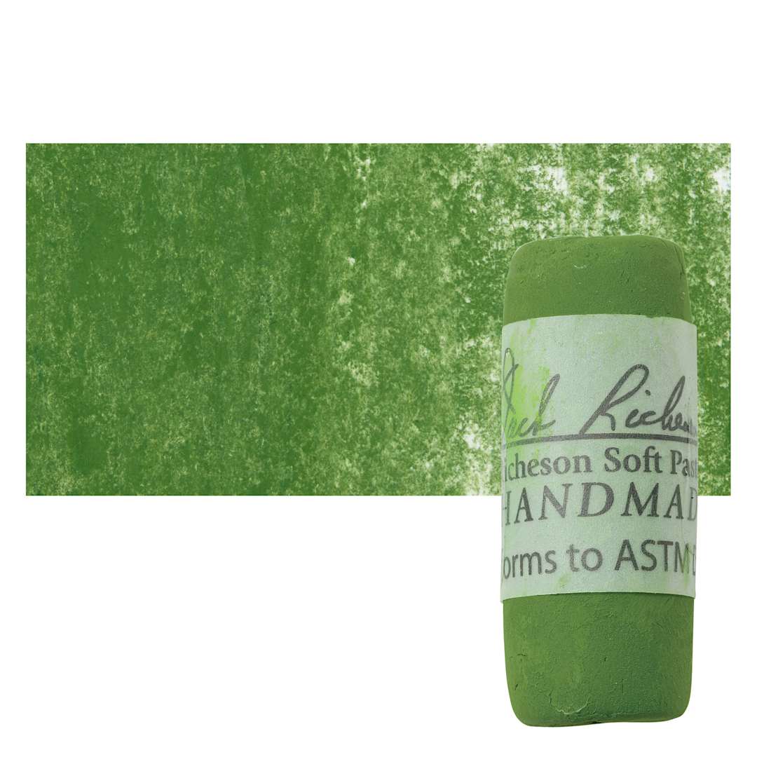 Open in modal - Richeson Soft Handrolled Pastel - Green G43, pastel and swatch