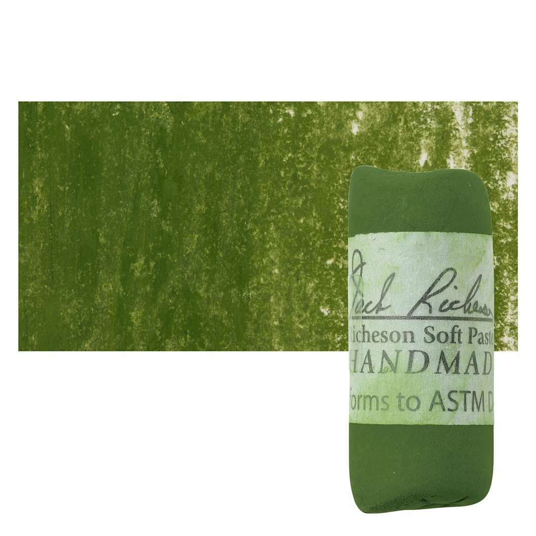 Open in modal - Richeson Soft Handrolled Pastel - Green G45, pastel and swatch