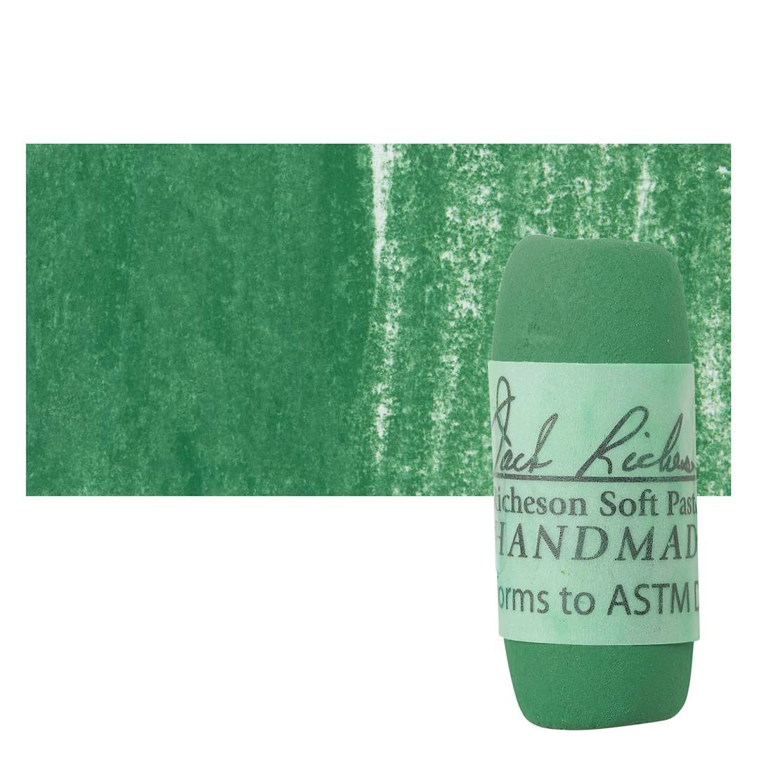 Open in modal - Richeson Soft Handrolled Pastel - Green G51, pastel and swatch