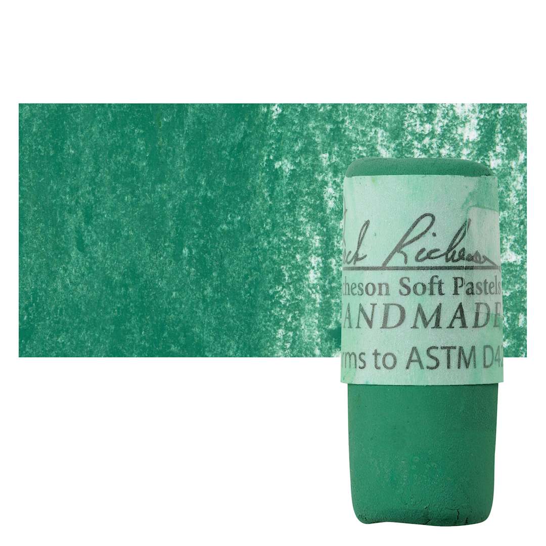 Open in modal - Richeson Soft Handrolled Pastel - Green G56, pastel and swatch