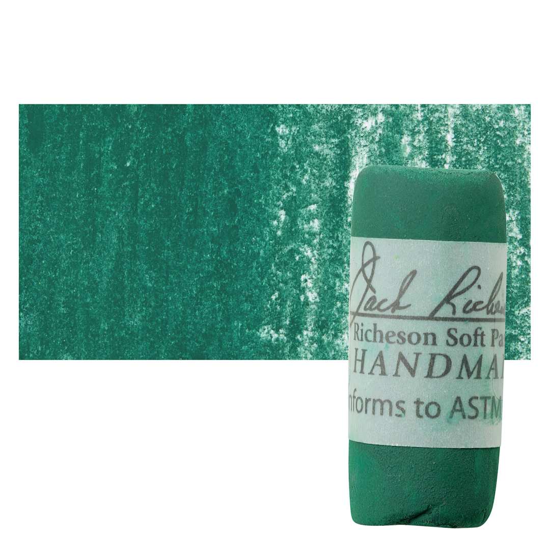 Open in modal - Richeson Soft Handrolled Pastel - Green G58, pastel and swatch