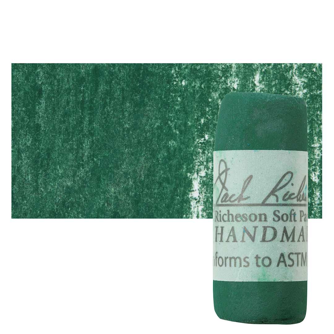Open in modal - Richeson Soft Handrolled Pastel - Green G59, pastel and swatch