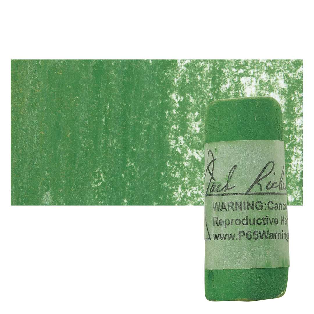 Open in modal - Richeson Soft Handrolled Pastel - Earth Green EG2, pastel and swatch