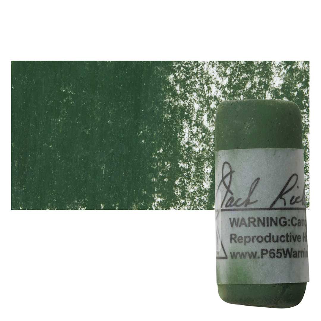 Open in modal - Richeson Soft Handrolled Pastel - Earth Green EG3, pastel and swatch