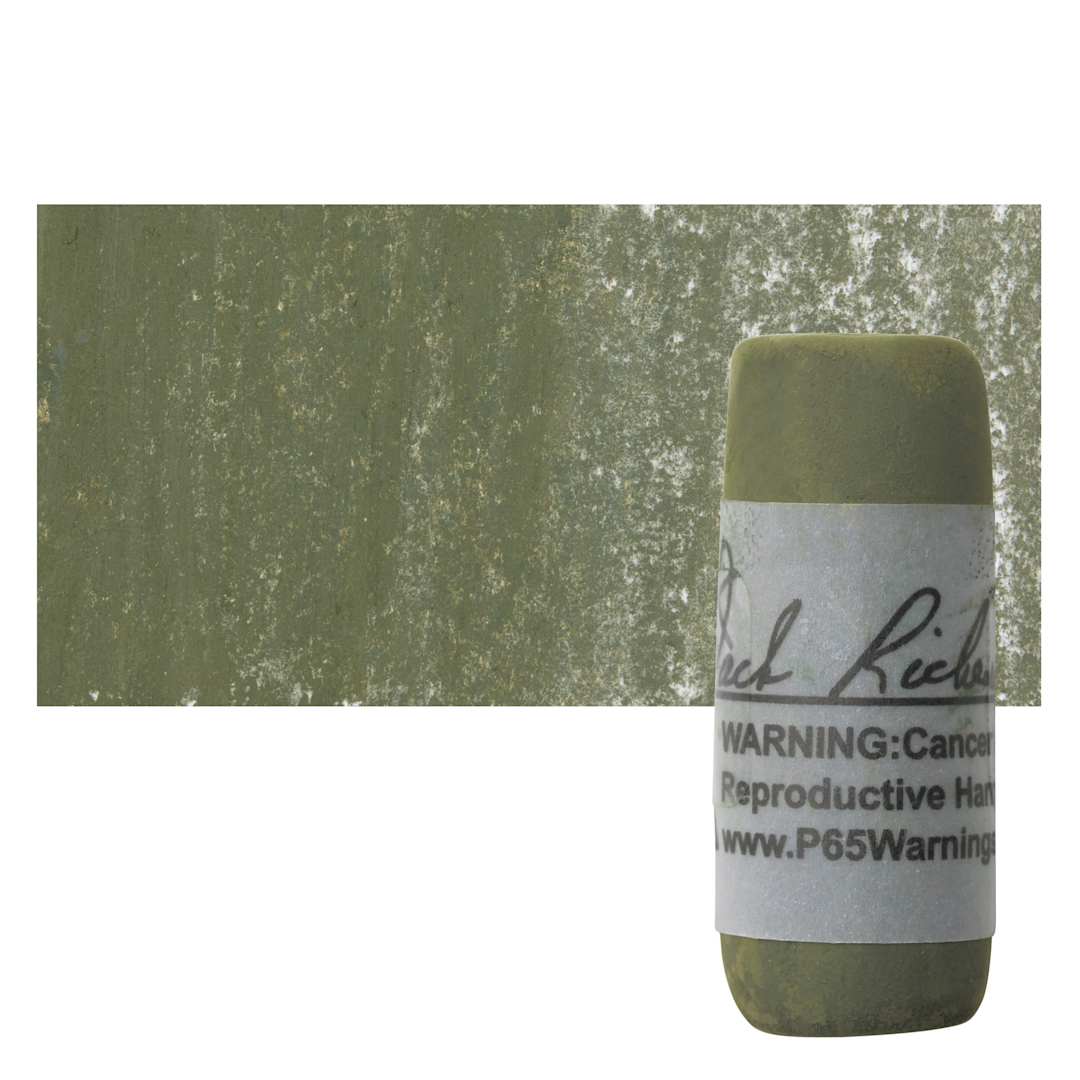 Open in modal - Richeson Soft Handrolled Pastel - Earth Green EG4, pastel and swatch