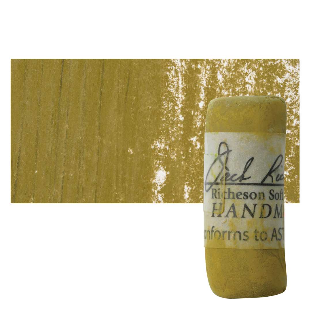 Open in modal - Richeson Soft Handrolled Pastel - Earth Green EG9, pastel and swatch