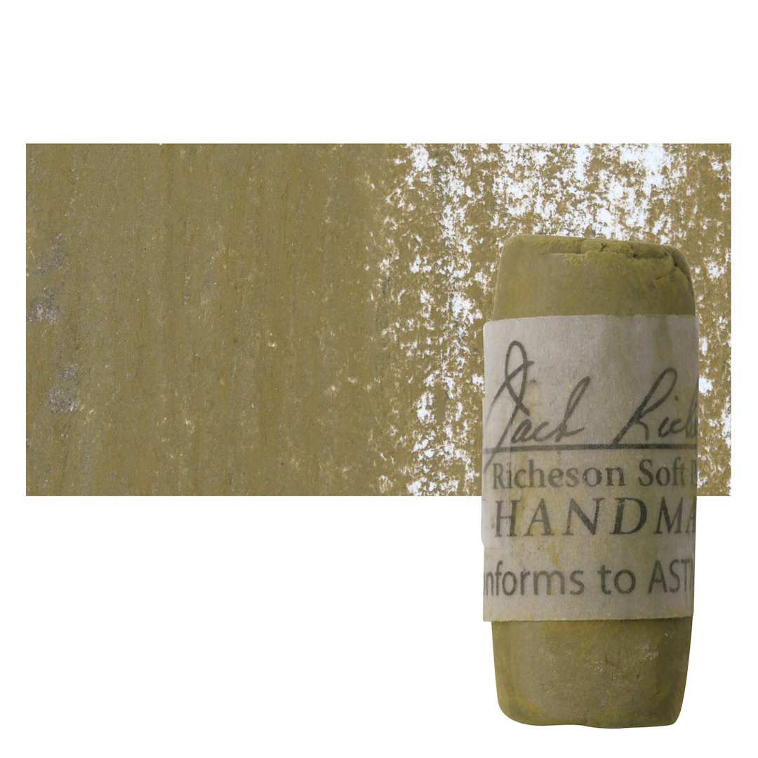 Open in modal - Richeson Soft Handrolled Pastel - Earth Green EG10, pastel and swatch