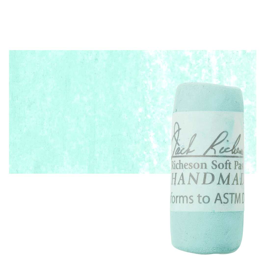 Open in modal - Richeson Soft Handrolled Pastel - Turquoise Green TG10, pastel and swatch