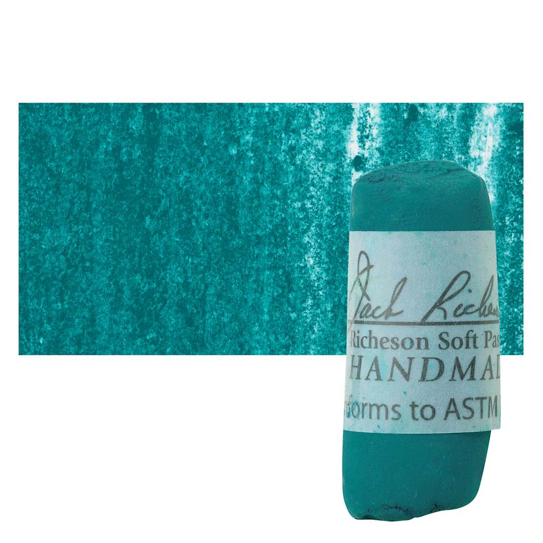 Open in modal - Richeson Soft Handrolled Pastel - Turquoise Green TG19, pastel and swatch
