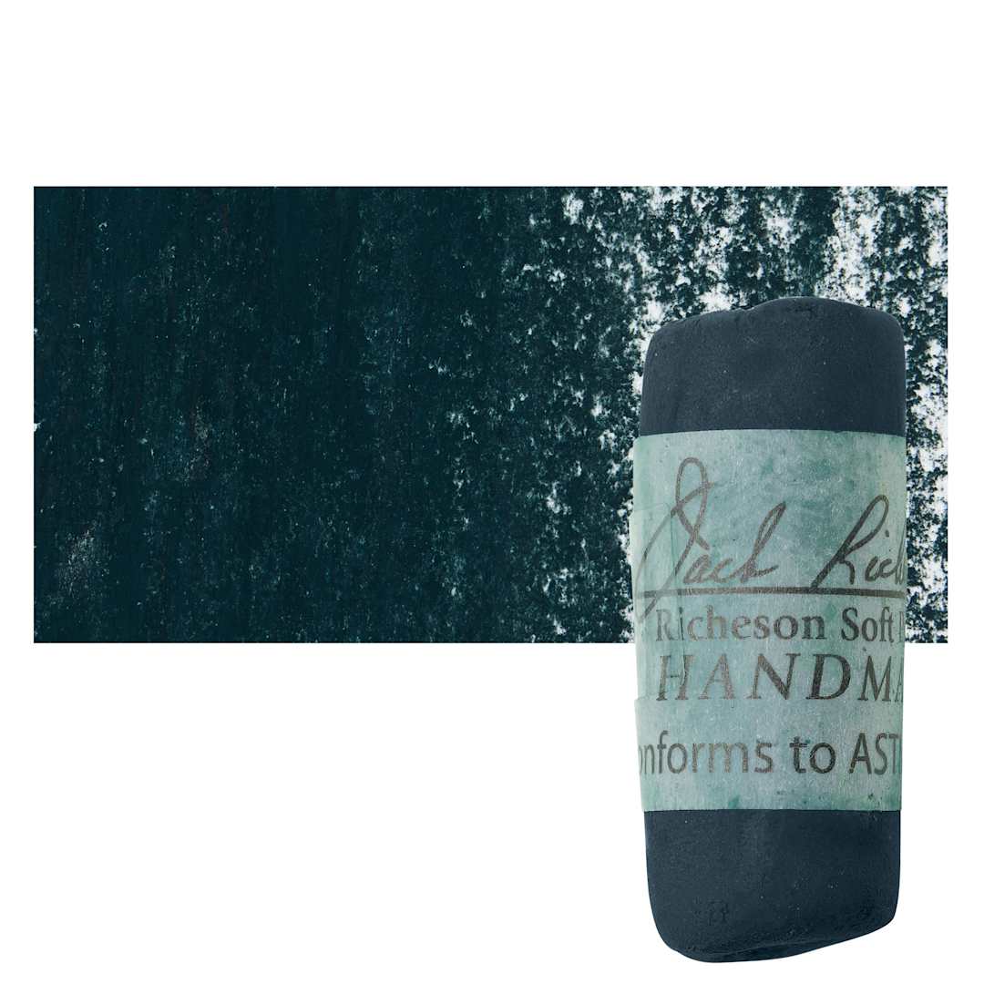 Open in modal - Richeson Soft Handrolled Pastel - Turquoise Green TG23, pastel and swatch