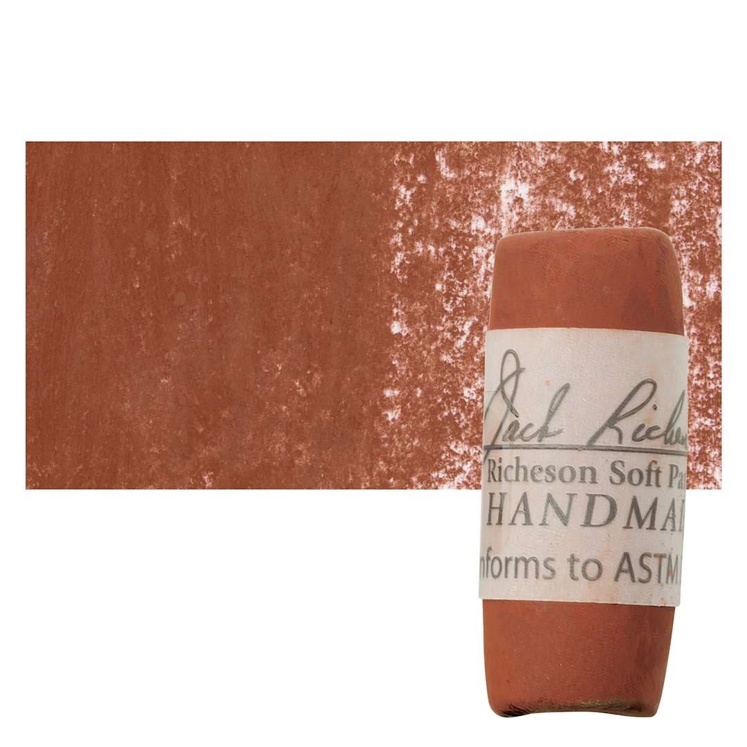 Open in modal - Richeson Soft Handrolled Pastel - Earth Brown EB14, pastel and swatch