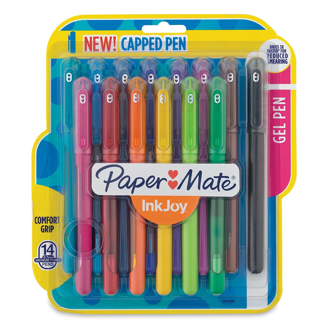 Open in modal - Paper Mate Inkjoy Capped Gel Pens - Fashion Colors, Set of 14, front of the packaging