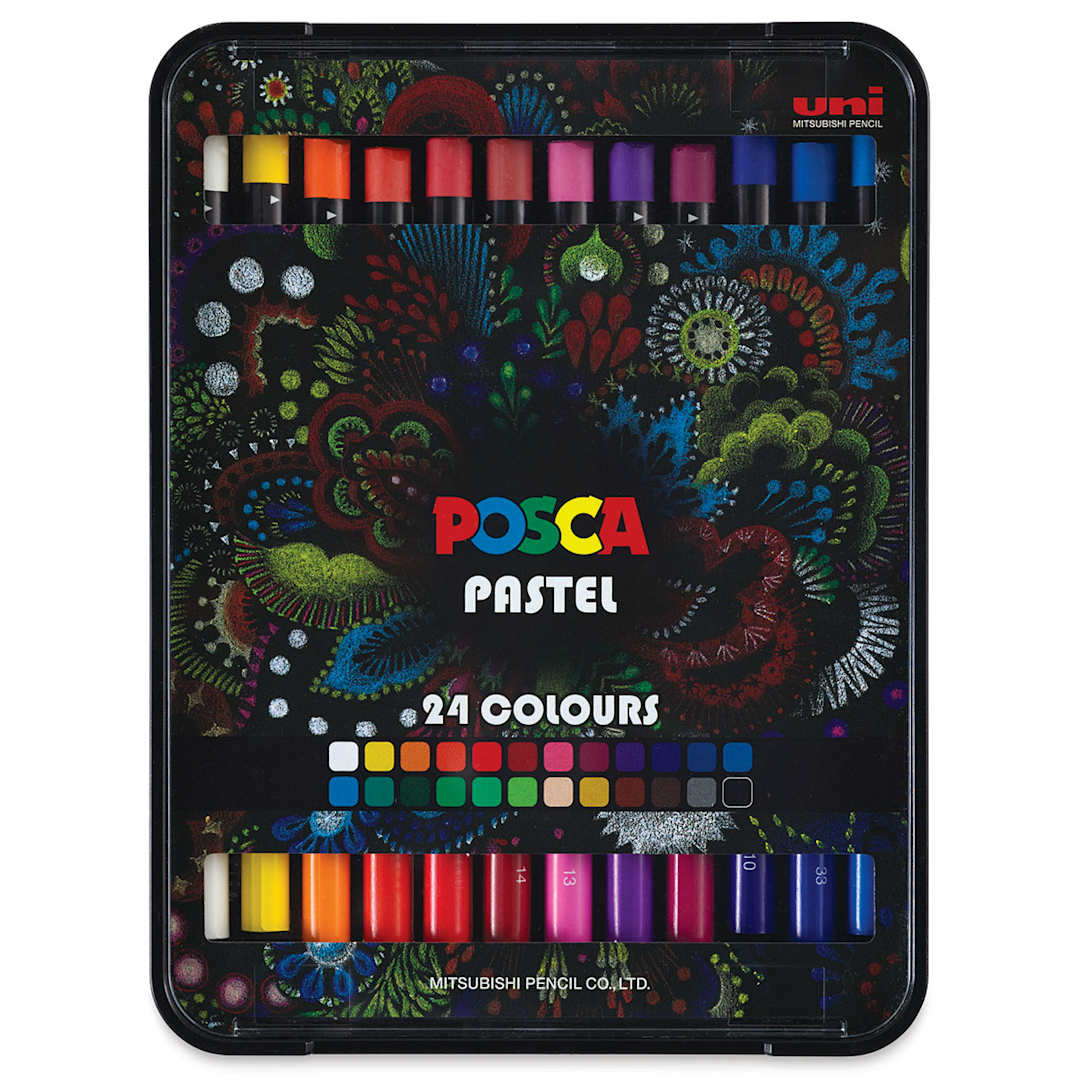 Open in modal - Posca Wax Pastels - Set of 24 - front of packaging