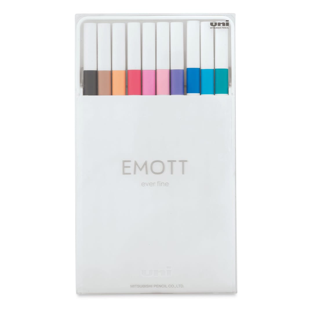 Open in modal - Uni Emott Fineliners - Set of 10, Set 2 (front of package)