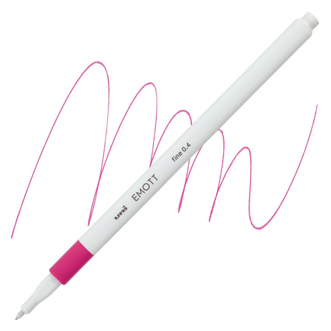 Open in modal - Uni Emott Fineliner - Pink pen and swatch