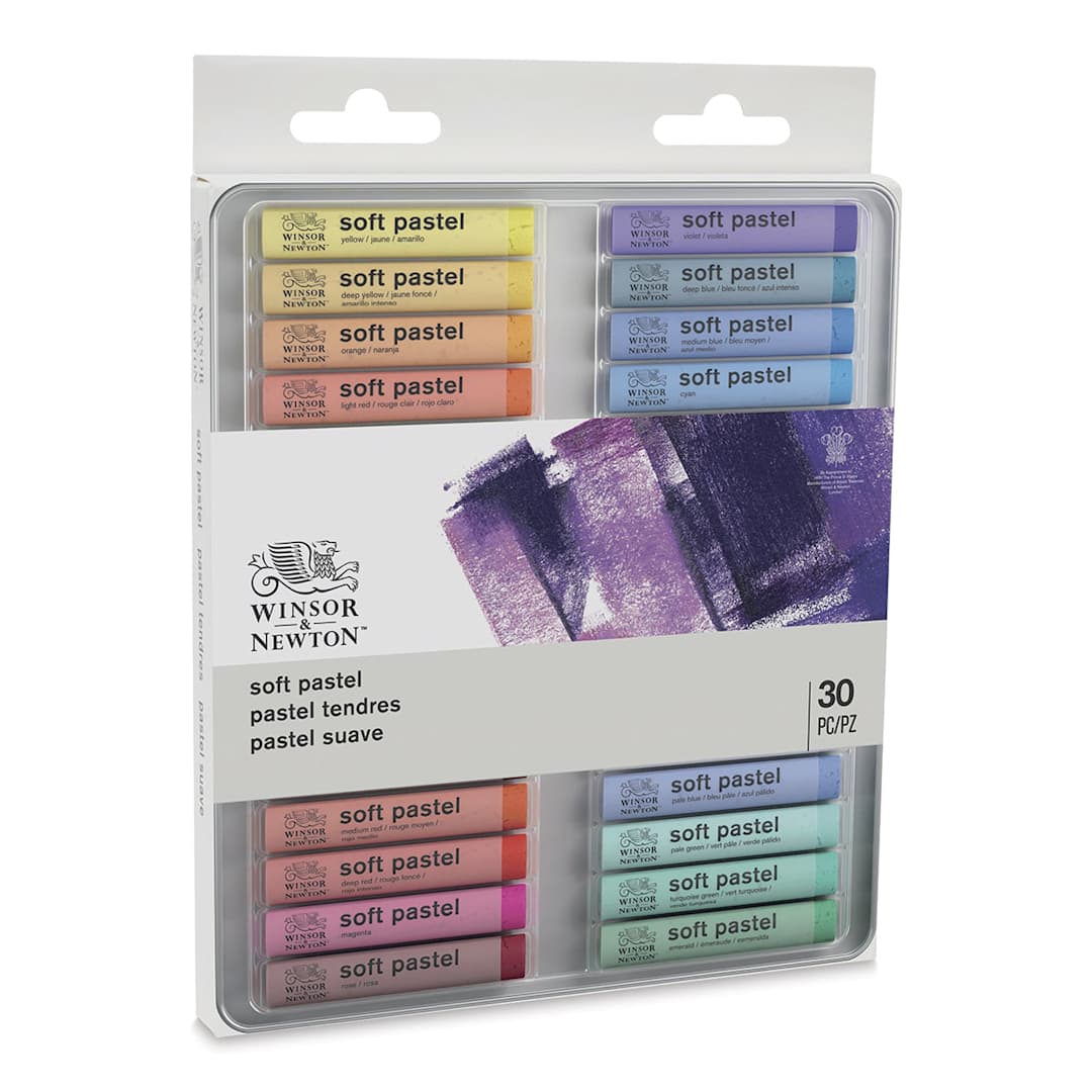 Open in modal - Winsor & Newton Soft Pastel Set - Set of 30, Front Of Package