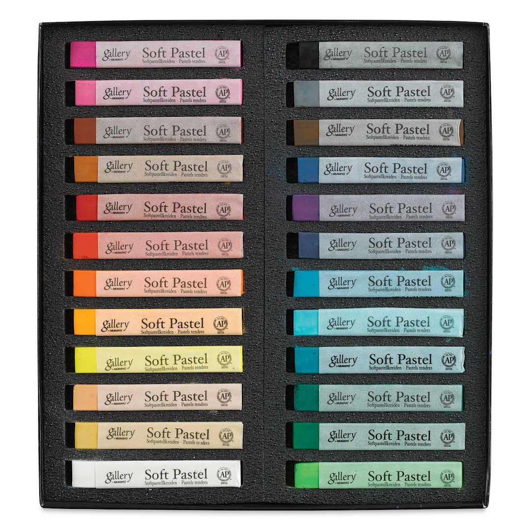Open in modal - Mungyo Gallery Artists' Soft Pastels - Set of 24 (contents)