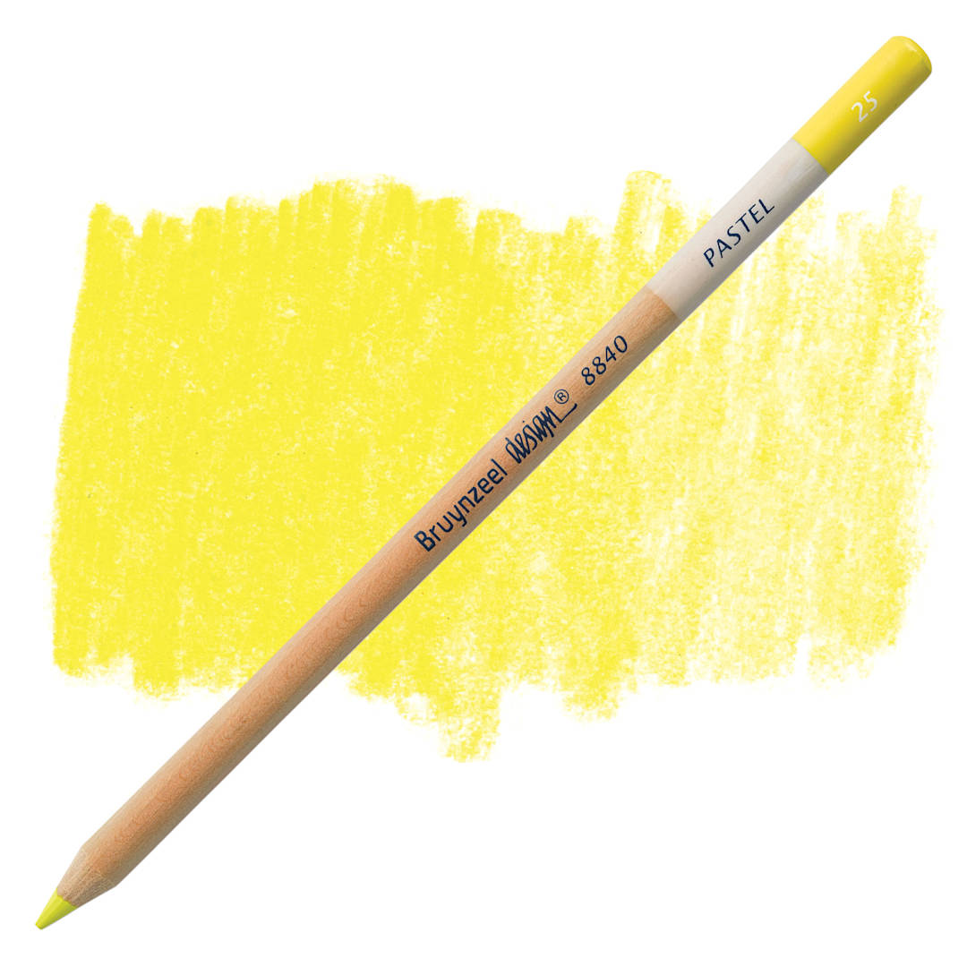 Open in modal - Bruynzeel Design Pastel Pencil - Lemon Yellow 25 pastel pencil and swatch