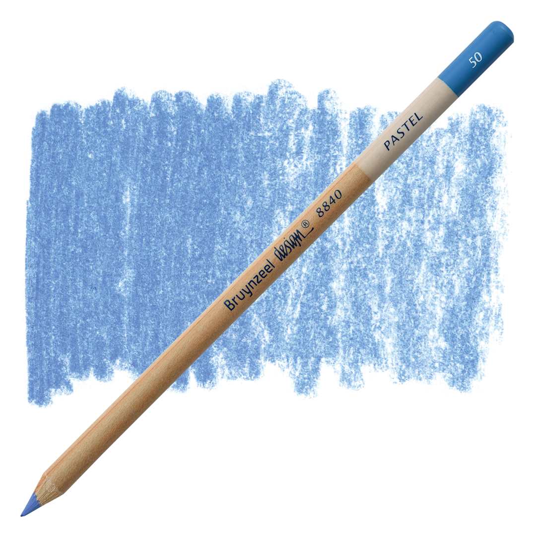 Open in modal - Bruynzeel Design Pastel Pencil - Ultramarine 50 pastel pencil and swatch