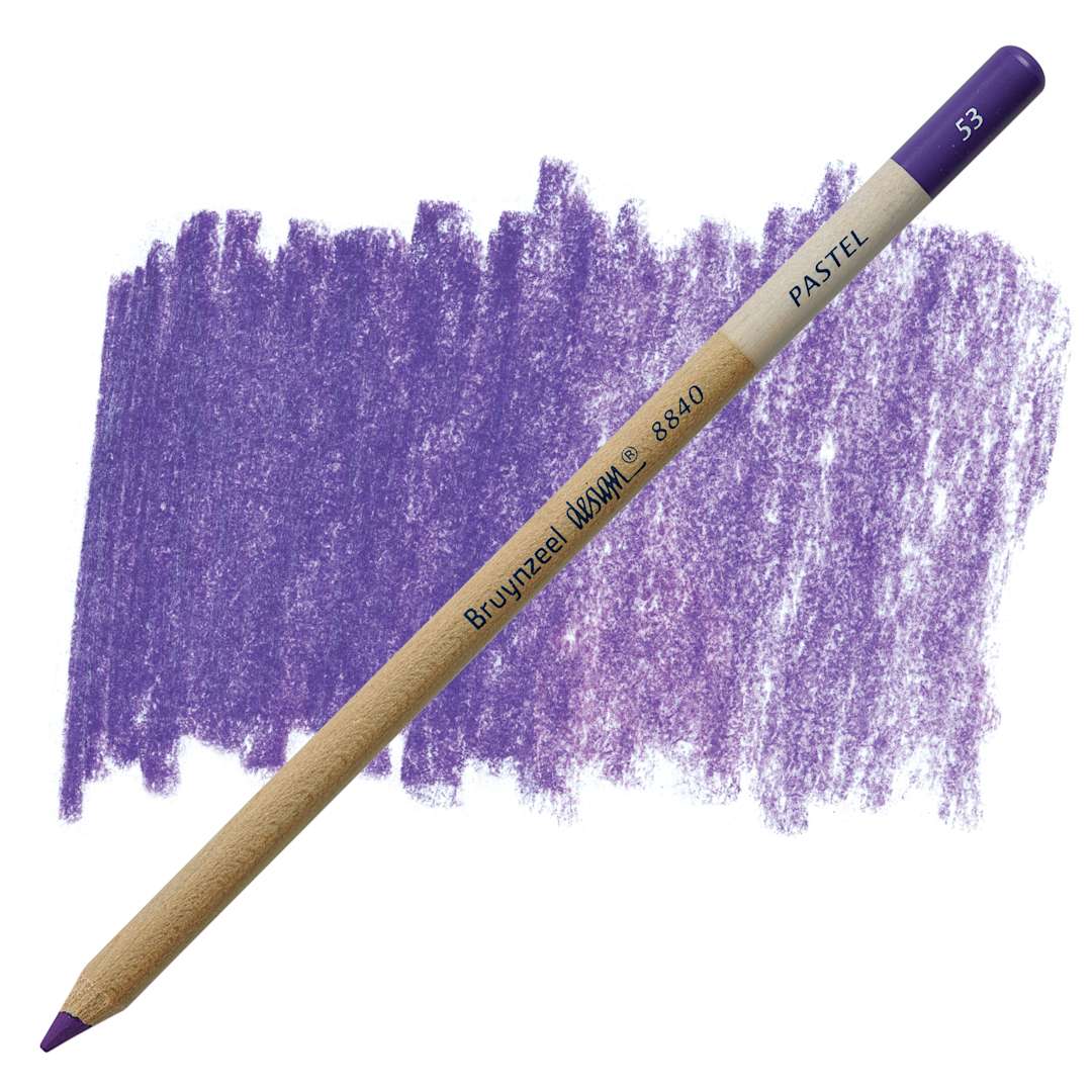 Open in modal - Bruynzeel Design Pastel Pencil - Violet 53 pastel pencil and swatch